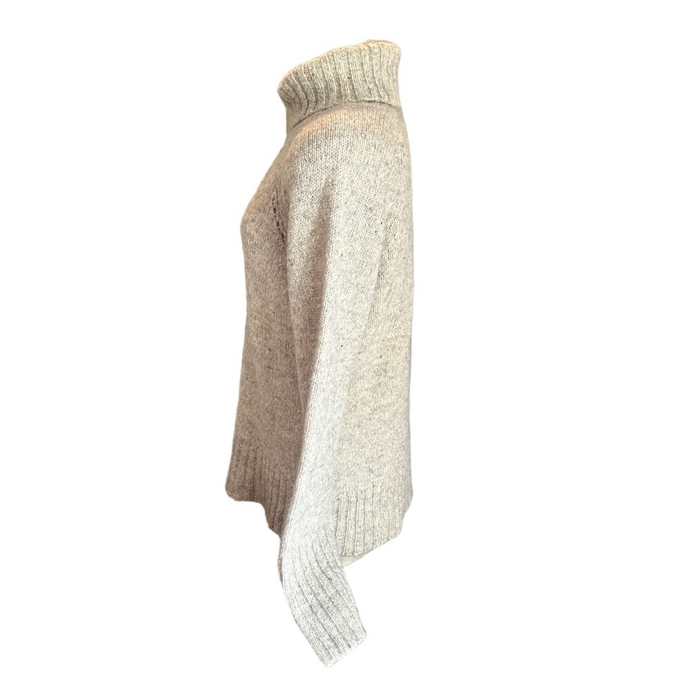 Ann Taylor LOFT Wool Mohair Beige Turtleneck Sweater Size Large - Picture 4 of 8